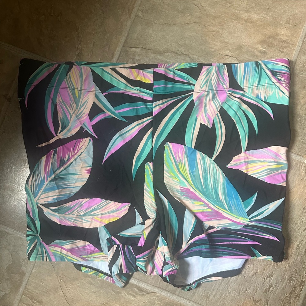 Torrid 3x Black and Pink Swim shorts